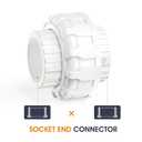 3 x Hydroseal PVC Pipe Fitting, 0.5" Union Jetstream, Pack of 2 Pieces, Schedule 80, White, EPDM O-Ring, Socket x Socket, F1970, SCH80 (1/2")