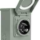 WELLUCK 30 Amp Generator Inlet Box - NEMA L14-30P Power Inlet Box for 3R 4-Prong Generator Cord, 125/250V, 7500W Weatherproof Outdoor 30a Power Inlet Box - ETL Listed, Best Partner in Emergencies