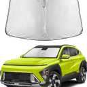 Autovir Windshield Sun Shade Fit for 2024 2025 2026 Hyundai Kona | Sunshade, Front Car Window Shades Sun Visor, Blocks UV Rays & Heat, Car Accessories