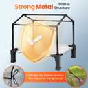 Heated Cat House for Outside, Waterproof Outdoor Cat Shelter with Thermostatic Pet Heating Pad for Winter, Large Elevated Pet Hetaing Bed with Rmoveable Canopy for All Seasons