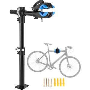 DASBET Bike Repair Stand, Wall Workbench Mount Rack Workstand Bicycle Stand Clamp Height Adjustable Home Bicycle Maintenance Rack for Road Mountain Bikes, Wall Bench Mount Bike Repair Stand, Blue 