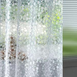Ga-Geetopia Extra Long - EVA Clear Shower Curtain Liner, Pebble Pattern 72x92 Inch Lightweight Plastic Bathroom Shower Showroom Inner Curtain with Rustproof Metal Grommets and Weighted Magnets