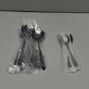 Vababa 16-Piece Stainless Steel Dessert Spoons, 6.6 Inches, Black