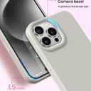 for iPhone 15 Pro Case Liquid Silicone Slim Shockproof Protective Cover 6.1 Inch Anti-Scratch Drop Protection,Stone