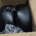 2 Pack 13x5-6" Flat Free Riding Lawn Mower Tires and Wheel, Garden Tractor Solid Smooth Tires, Hub Range for 3.25"- 7.22", 13x5.00-6" Flat Free Zero Turn Front Tires with 3/4" & 5/8" Bearings