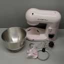 CKEMU Stand Mixer, Compact & Space-Saving, Stainless Steel Bowl, Unique & Playful Design, Effcient 300W Motor, Dishwasher-Safe Attachments, SM-2549A (Pink)