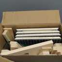 4 Pack Wooden Dog Ramp for Stairs Suits for Small Medium Large Dogs Cats, Pet Steps for Staircase Ramp for Dogs Cats, Need Installation(Gray, S: 11.8 * 9.8 * 5.9 inches)