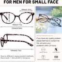 OCCI CHIARI Mens Round Reading Glasses 5x Small face Readers Lightweight Comfort Eyewear(1.0 1.25 1.5 1.75 2.0 2.25 2.5 2.75 3.0 3.5 4.0 5.0 6.0)