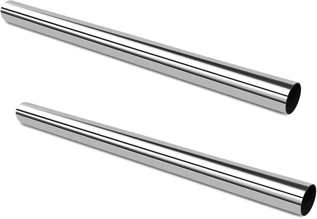 GeilSpace 2.5 Inch Exhaust Pipe, 304 Stainless Steel Tube, 36 Inch Length, Straight Pipe, DIY Industrial Pipes (2.5"OD-36"-2PCS)