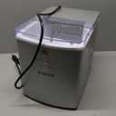 Igloo Electric Countertop Ice Maker Machine - Automatic and Portable - 33 Pounds in 24 Hours - Ice Cube Maker - Ice Scoop and Basket - Ideal for Iced Coffee and Cocktails - Silver