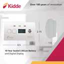 Kidde Carbon Monoxide Detector, 10-Year Battery Powered, Digital Display, LED Status Indicators, 85 dB Alarm, 3rd Edition