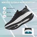 Women's Orthopedic Road Running Shoes: Comfortable Arch Supports Plantar Fasciitis Orthotic Athletic Sneakers, Casual Flat Feet High Arch Tennis Sport Walking Shoes for Foot Heel and Pain Relief (8 Wide, W1-black)