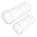 STOBAZA 2pcs Clear Glass Candle Holders Windproof Candle Shades for Home Decor Projects and Creating Warm Atmosphere