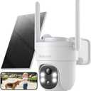 Rebluum Security Camera Outdoor Wireless, 3K/5MP Solar Camera Outdoor Wireless, Battery Powered 360PTZ, Color Night Vision,PIR Motion Detection,2-Way Audio,Compatible with Alexa