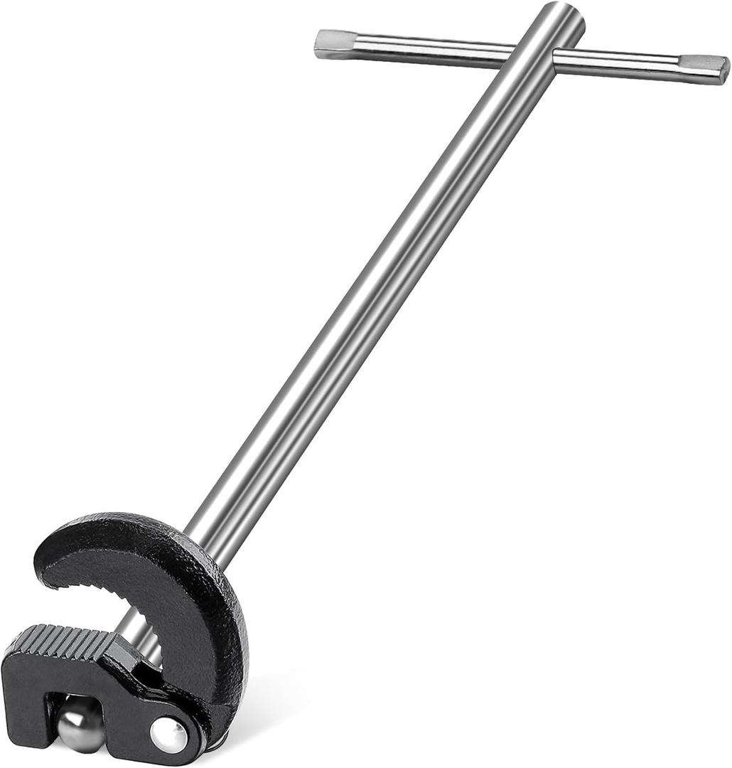 HAUTMEC PL0024 10" Basin Wrench Sink Faucet Wrench for Tight Spaces with Adjustable 3/8'' to 1-1/4''