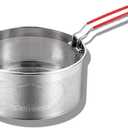 Tenta Kitchen Pasta Strainer Boiling Blanching Colander Vegetable Steamer Basket Stainless Steel Fryer Basket with Removable handle Insert for Veggie Fish Seafood Cooking and heat food 7 Inch