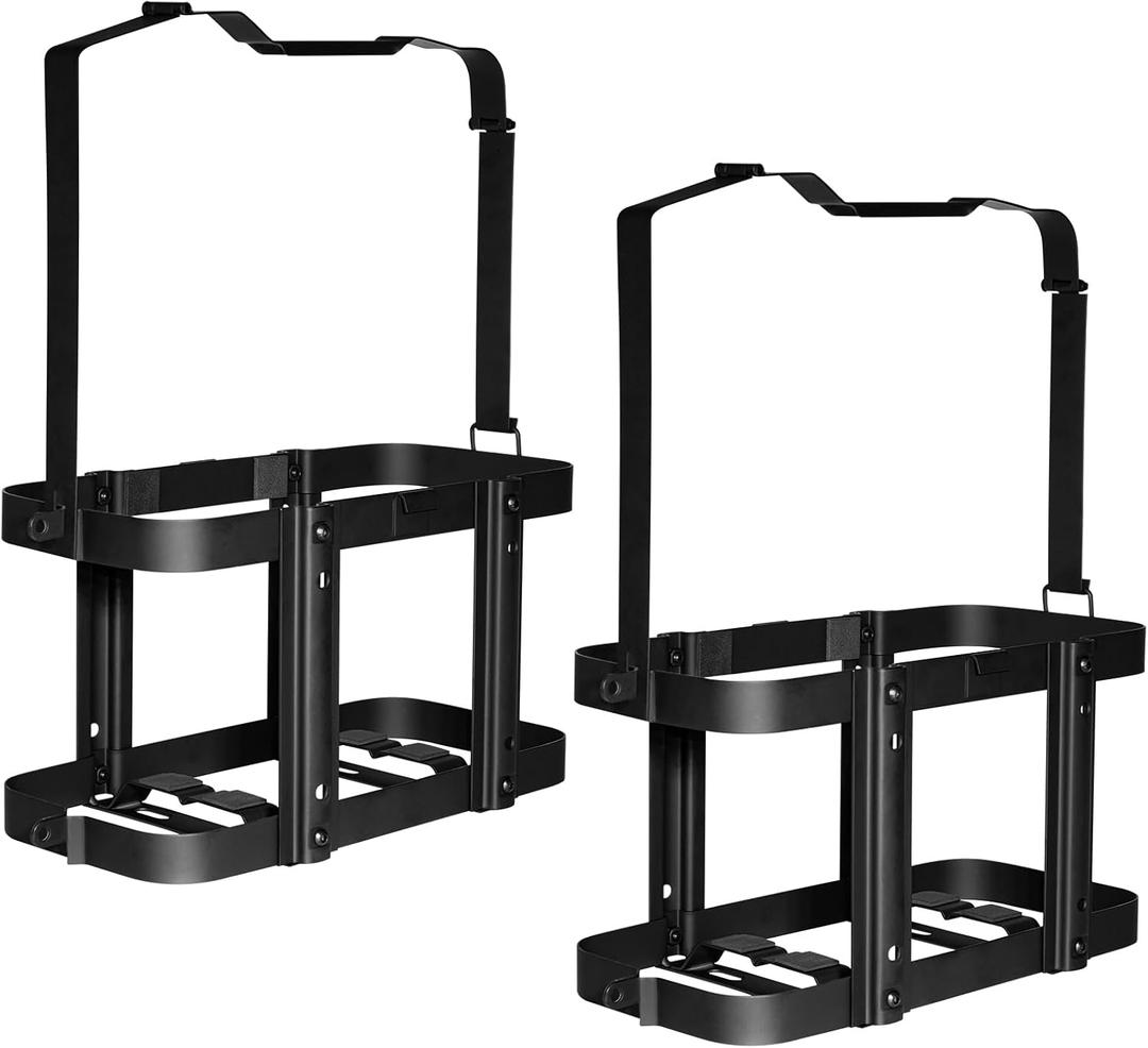 Jerry Gas Can Holder, 5 Gallon / 20 Liter Steel Jerry Can Mount Brackets, 2 Pack