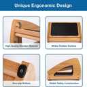 StrongTek Ergonomic Under Desk Footrest, 3 Adjustable Heights Wooden Office Footrest, Large Anti-Slip Surface, Improves Posture and Blood Circulation, up to 400lbs (Natural)