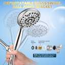 Shower Head Holder for Handheld Shower Head Premium ABS Adjustable Shower Arm Mount Bracket With Brass Swivel Joint Standard 1/2" Connector
