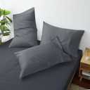 100% Egyptian Cotton Pillow Cases Set of 2, King Size 400 Thread Count Cooling Pillowcases, Soft and Breathable Pillow Covers with Envelope Closure, 20x36 Inches (King, Dark Grey)