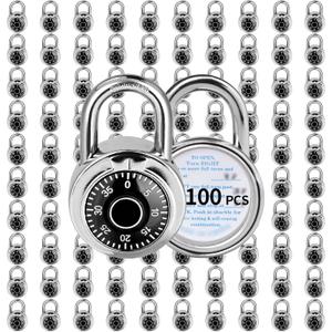 Combination Lock, LQYN Dial Combination Padlock, Pack of 100; Black