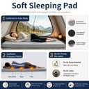 CYMULA Memory Foam Camping Mattress Pad,Sleeping Pad for Camping,Non-Slip Bottom Floor Car Mattress Bed with Retaining Portable Roll up Mattress Pad Mat for Travel Truck Guest Bed Tent