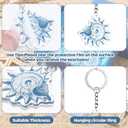 Sureio 24 Pcs Seashell Keychains Beach Party Favor Coastal Acrylic Keychains Ocean Party Bulk Gift for Nautical Wedding Baby Shower Bridal Shower Mermaid Summer Birthday Bachelorette Decor Supplies