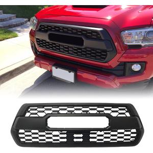 Front Grill for Toyota Tacoma SR/SR5/TRD 2016-2023, Front Bumper Grille Assembly Compatible With Tacoma Accessories Matte Black