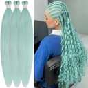 Teal Braiding Hair Pre Stretched Crochet Hypoallergenic Non Toxic Synthetic Hair Extensions for Knotless Braids