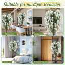 1 Pack 5ft Artificial Wisteria Tree, Tall Faux Flowering Plant, White