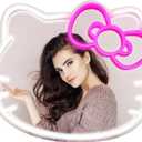 Anime Hello Kit Mirror with Light Neon Signs for Wall Decor, Dimmable for Teen Girl GiftMakeup Mirror neon Sign Room Decor (16.1 * 14 inch)