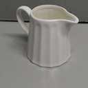 Ceramic Creamer Pitcher,Creamer Container with Handle, 10 OZ Small Milk Pitcher Milk Cup for Coffee, Sauces, Salad, White
