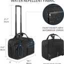 VANKEAN 17.3 Inch Rolling Laptop Bag, Waterproof Overnight Rolling Bags, Laptop Bags for Travel/Work/Business, Stylish Carry on Briefcase, Black