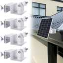 4 PCS Universal Solar Panel Gutter Mount Compatible with Ring Blink Arlo and More, White