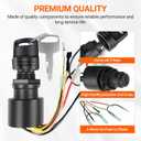 87-17009A5 87-17009A2 Boat Ignition Switch Replacement for Mercury Mariner Outboard Motor Control Box Ignition Key Switch with 2 Keys 3 Position 6 Wire Connectors for Mercury Push Choke Ignition