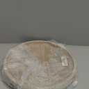 GENMOUS Round Wooden Tray for Coffee Table, Decorative Tray with Iron Bead for Living Room Decor, Candle Tray Rustic Farmhouse Trays Centerpiece for Home Decor, Kitchen Counter Table Dining Decor