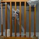 Ingenuity The Stairway 48W Series, 30'-48' Wide, 32" Tall, Baby Gate for Stairs with Door, Wood Safety Gate for Doorways and Stairways - Oak Wood