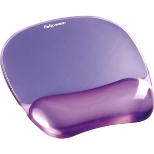 Fellowes Crystals Gel Mouse Pad with Wrist Rest - Purple (91441)