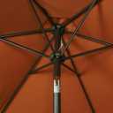Blissun 7.5 ft Patio Umbrella, Yard Umbrella, Outdoor Market Umbrella with Push Button Tilt Crank, Rust, 7.5 ft diameter