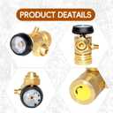 CGA520 AR-B Acetylene Regulator for B Tanks, Acetylene Gauge for Turbo Torch 0386-0725, Acetylene Torch Kit, Turbo Torch Acetylene