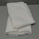 NICETOWN White Faux Linen 48 inch Curtains for Cafe, Rod Pocket & Back Tab Linen Weave Window Treatments Privacy with Light Filtering Semi Sheer Curtains for Kitchen, W42 x L48, 2 Panels