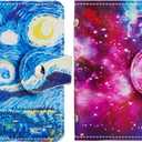 2 Pcs Credit Card Holder and business card holder Sd Card Holder Each Has 26 Card Organizers, 2024 New Credit Card Holders book for Men and Women. (Astral)