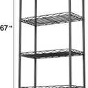 HOMEFORT 6-Tier Storage Shelves, Heavy Duty Metal Storage Rack, Wire Shelving Unit Organizer Rack for for Pantry Closet Kitchen Laundry (21”Wx11.4”Dx67”H,Black)