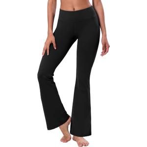 BUBBLELIME 29" 3 Styles Women's Bootcut Yoga Pants Basic/Back Pockets High Waist Workout Tummy Control Flare 2XL