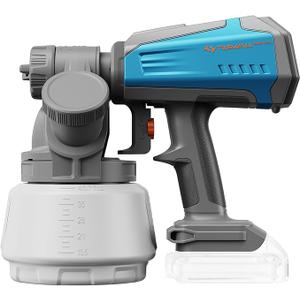 Tilswall Cordless Paint Sprayer Brushless, Compatible with Dewalt 20V Battery (Battery Not Included), Easy SideFill, 1300ml Container, Electric HVLP Spray Paint Gun for House Painting, Furniture