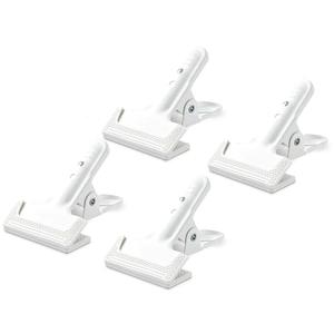 KAGYOKU Heavy-Duty Spring Clamps (4-Pack) - 4" Clips for Photography Backdrops, Woodworking, and Home Improvement (White)