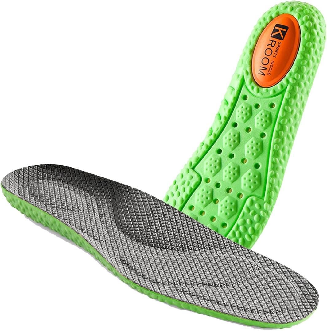 Cloud Insoles for Men Women - Comfort Ultra-Soft Memory Foam Insoles Arch Support Inserts, Anti Fatigue, Shock Absorption (Gray, Men8-11/Women9-12)