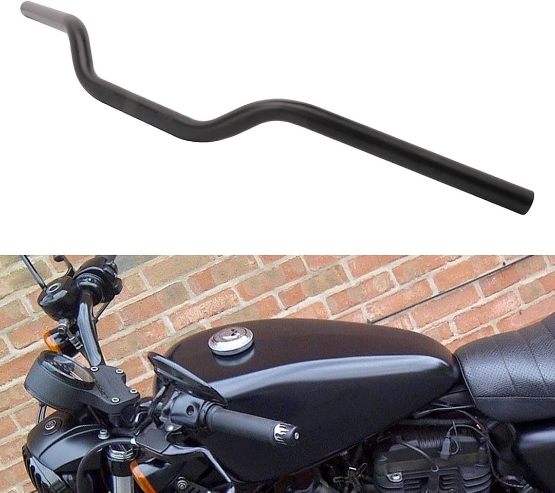 AnXin 7/8" 22MM Drag Handlebars Tracker Handle Bars Universal For Sportster XL 883 1200 Bobber Custom Chopper Softail Dyna Euro Style Black