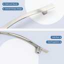 Knobonly 30 Pack Cabinet Handles 3-3/4 inch(96mm) Hole Centers, Shiny Satin Nickel Drawer Pulls, Bridge Design, Zinc Alloy