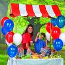 Fun Express Tabletop Tent 2.5 x 3.8 Feet - Carnival Circus Tent Canopy for Event Vendor Booth & Food Stand | Portable Party Stand for Outdoor Backyard Celebrations, VBS & Festival Decorations, 31" x 46 1/2"